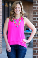 hot pink tank top