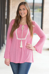 pink boho top