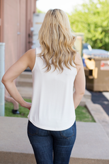 Embroider Me Tank - Ivory