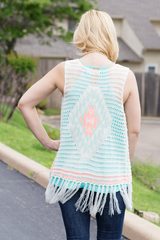 Ivory Fringe Vest