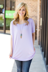 lavender piko top