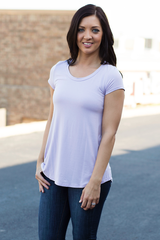 lavender simple tee