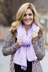 Bright knit blanket scarf