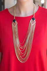 gold chain layered necklace