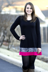 leopard and pink tunic