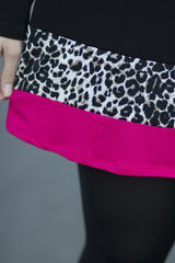 black tunic with leopard and pink