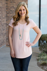 Light pink simple tee