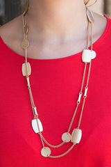 doubled gold necklace