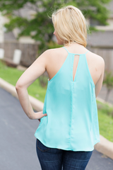 Mint and Peach Reversible Top