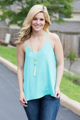 Mint and Peach Reversible Top