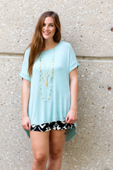cute mint tee for fall and spring