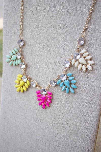 Flower Petal Necklace - Multi