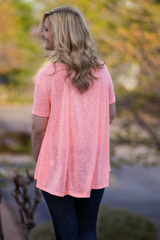neon coral high low top