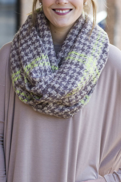 Neon Plaid Blanket Scarf