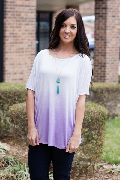 Ombre Comfy Top - Purple