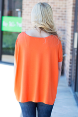 piko tops for summer in orange