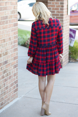 red plaid dress