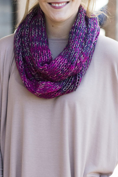 Sparkle Infinity Scarf - Purple