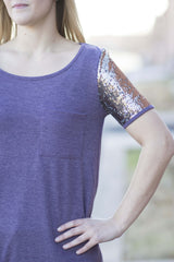 Sparkle Top - Plum