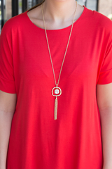 rhinestone pendant necklace