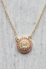 pink with sparkle pendant necklace