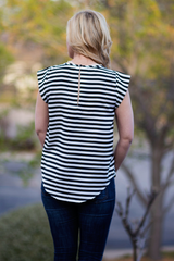striped sail away top
