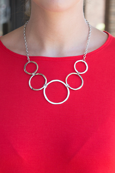Silver Hoops Necklace