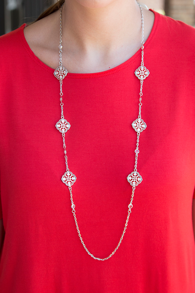 Ornate Necklace - Silver