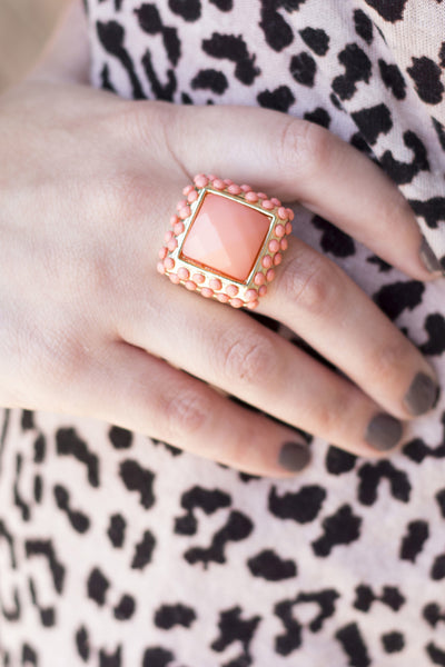 Peach Square Ring