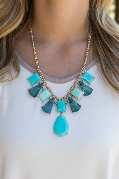 Turquoise Jewel Toned Necklace