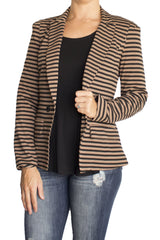 cute and casual striped blazer