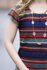 Colorful patterned dress