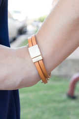 leather wrap cross bracelet