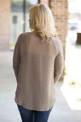 taupe light weight sweater