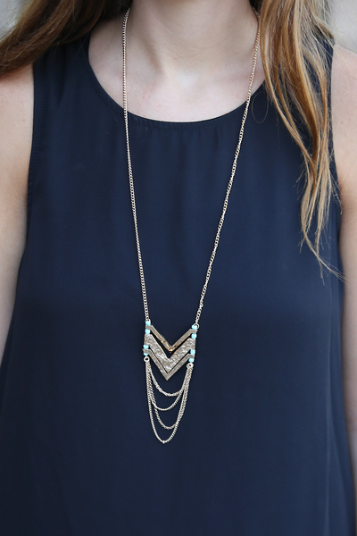 Long Chevron Necklace