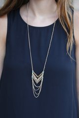long chevron necklace