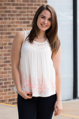 boho lace tank top