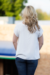 white shift top