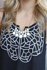 white statement necklace