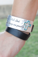 with god all things are possible bracelet