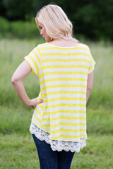 yellow lace top