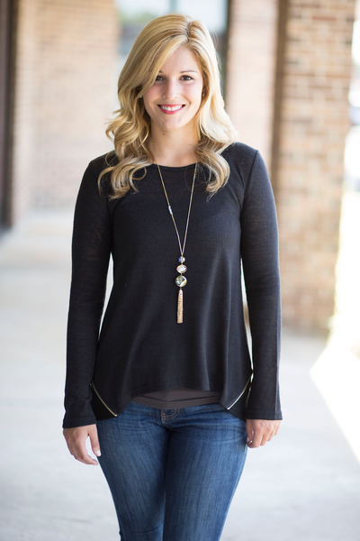 Zip it Up Sweater Top